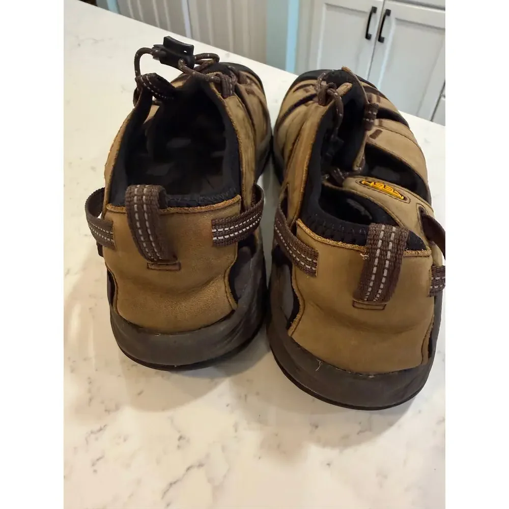 KEEN Newport H2 Men’s 8 Brown Leather Waterproof Hiking Sport Sandals